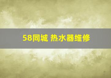 58同城 热水器维修